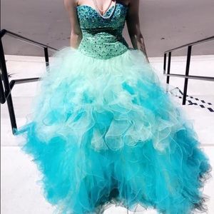 Blue and green prom dress used for junior year!